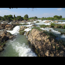 Ein Teil des Tad Somphamit Wasserfalls, der wiederum Teil der über 10 km breiten Mekongfälle ist